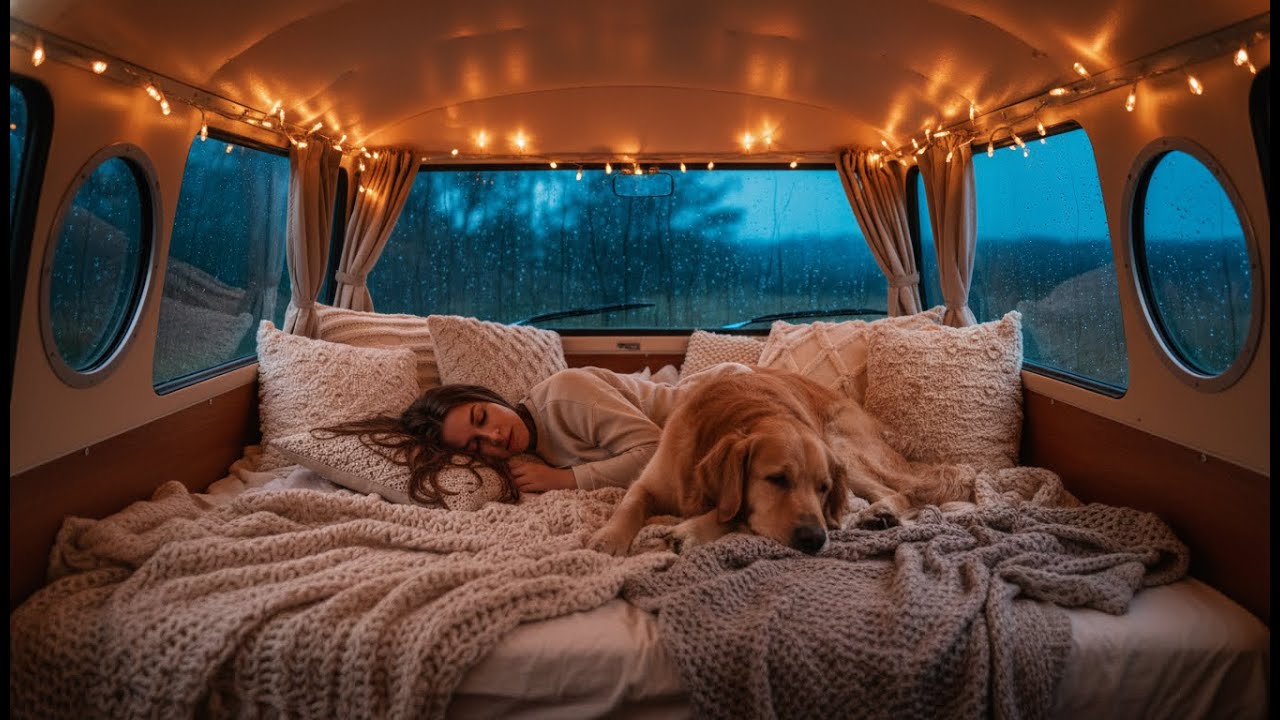 Heavy Rain on Van Roof: Hypnotic Thunder ASMR 🌧️ Deep Sleep 2026 [Instant Melatonin]