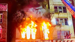*GENERAL ALARM* YONKERS FIRE DEPARTMENT BATTLING MASSIVE FIRE IN MULTIPLE DWELLING ON ELLIOT AVENUE.