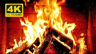 🔥 Cozy Fireplace 4K (12 HOURS). Fireplace with Crackling Fire Sounds. Crackling Fireplace 4K