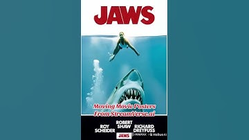 “Jaws” Moving Movie poster. Please subscribe @streamverseai