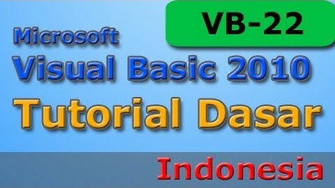 Visual Basic 2010 Tutorial Dasar - 22 - Costum Mp3 Player - Bagian 2