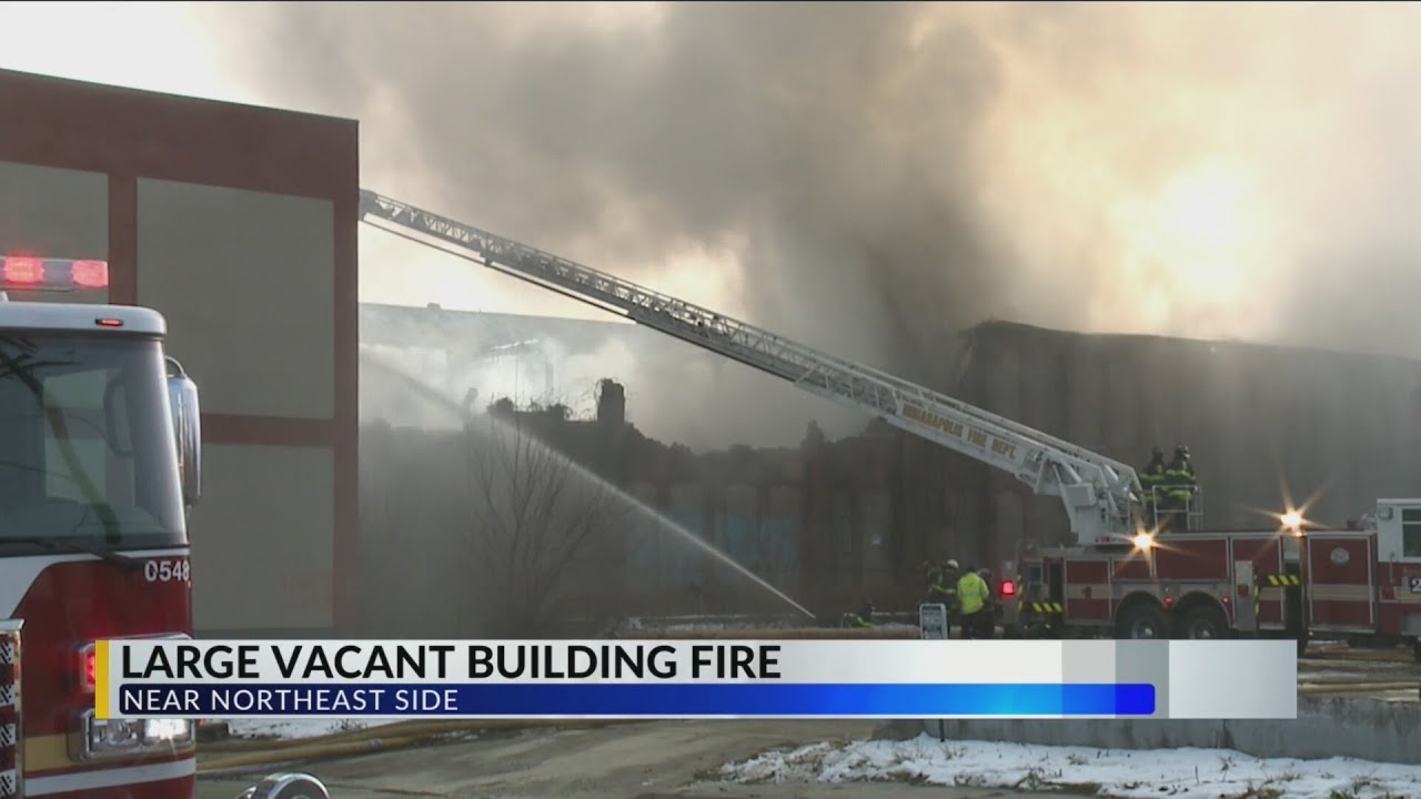 Vacant building on Indy’s near east side breaks out in flames