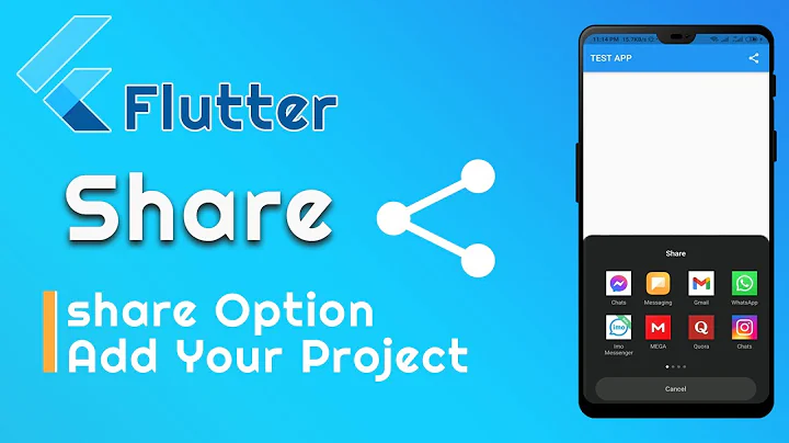 Flutter share Button example | Share Link or Text Flutter Project