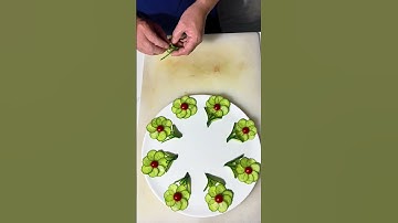 Simple cucumber plate decoration tutorial #Plating skills #Fruit and vegetable modeling