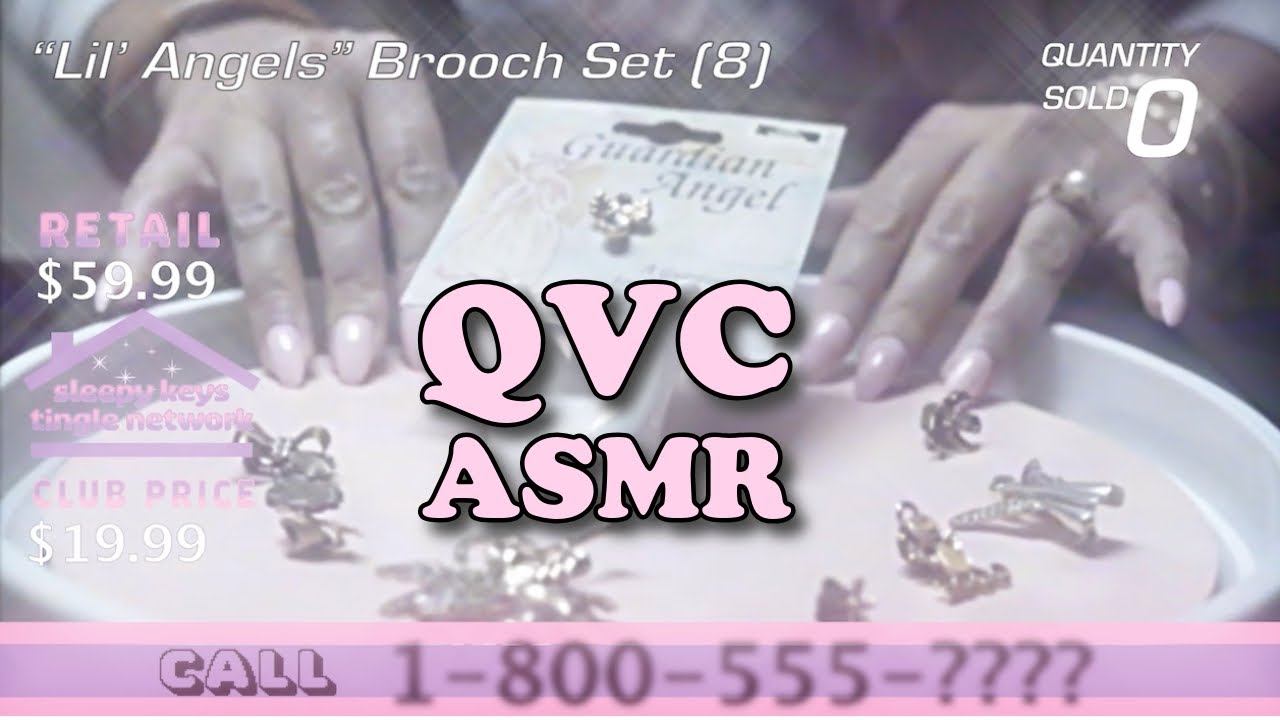 QVC ASMR Roleplay | Lil' Angels Brooch Collection [soft spoken, jewelry tapping, lofi VHS aesthetic]