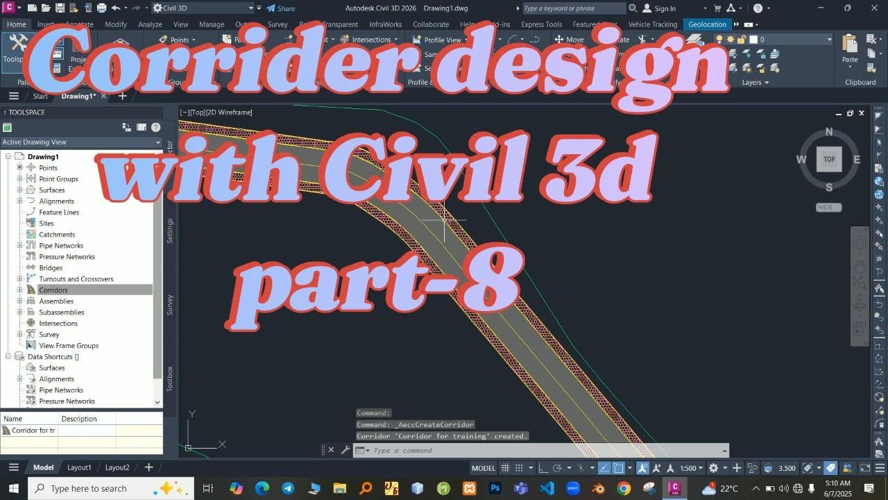 Corridor Design in Civil 3D Step by Step | Afan Oromo PART-8 - YouTube