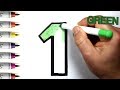 Learn Numbers 1 to 20 | Learn Colors for kids | Number Coloring and Drawing