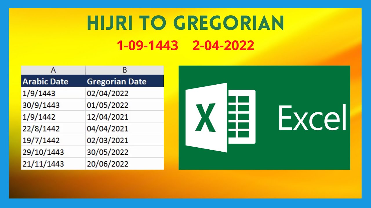 How to convert Hijri to Gregorian Date YouTube