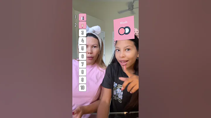 The filter decides our makeup order😁 #grwm #challenge #makeup