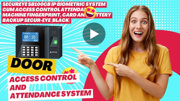 Secureye SB100CB IP Biometric System Cum Access Control Wiring and installation
