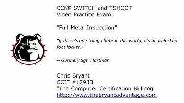 CCNP SWITCH and TSHOOT Exam:  Full Metal Inspection