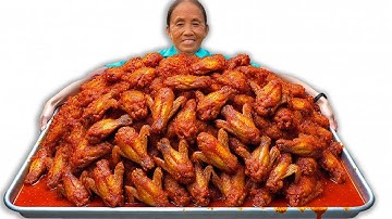 Bà Tân Vlog - Lần Đầu Làm 300 Cái Cánh Gà Sốt Cay Samyang x2 Siêu Cay Khổng Lồ Đãi Cả Làng