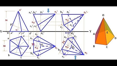 Engineering Graphics Lecture 012R Projection of Solids XVIII (Pentagonal Pyramid inclined to HP & VP