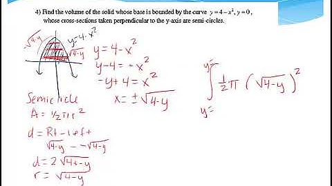 8.7 and 8.8 - volume using cross sections video 2