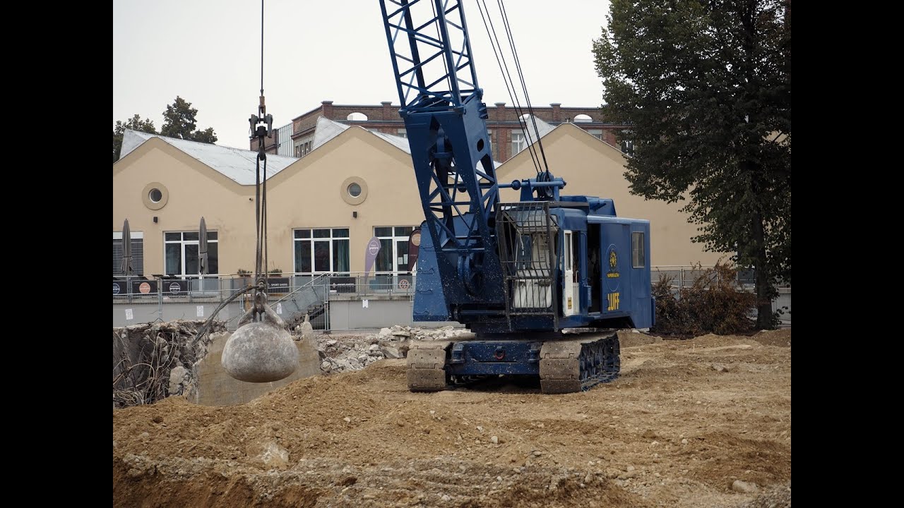 Luff Abbruch  und Fa. Schmuttermeier Baustellentag Abbruch Textilfabrik in Augsburg