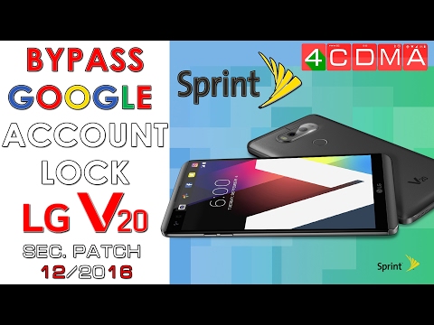FAST METHOD LG V20 Google Account Bypass | Sprint LS997 | Dec 2016 | Android 7.0