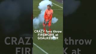 FIREWORKS? THROWN AT GOALKEEPER IN DANISH SUPERLIGA shorts football footballskills ultras