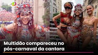 Anitta arrasta foliões e reúne famosos em megabloco no Centro do Rio de Janeiro