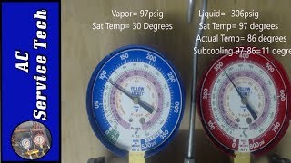 HVAC Service Training: Using Refrigerant Gauges to Read Liquid Line Restriction or Low Air Flow!