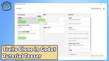 Make a Kanban Board App like Trello in Godot | Tutorial Teaser #godot #teaser #tutorial