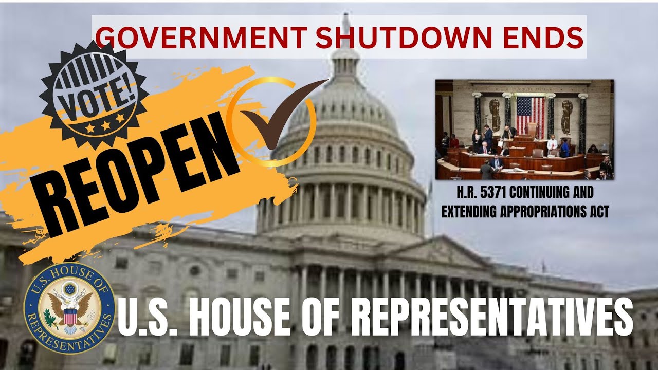 LIVE | U.S. House of Representatives | Vote To End Government Shutdown ...