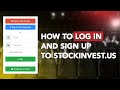 How to log in and sign up to stockinvestus