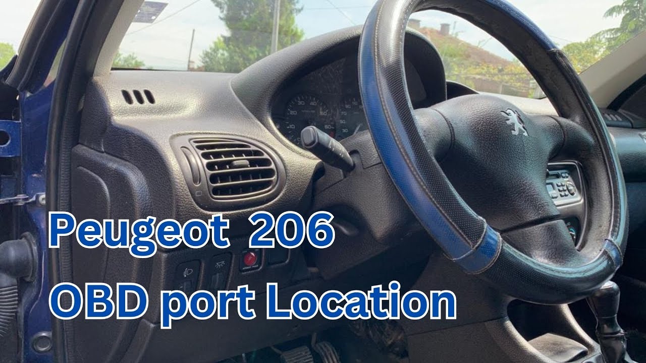 OBD2 port Peugeot 206 I (1999/ 2009) : Where is my to OBD socket ? 