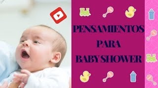 Pensamientos Para Baby Shower