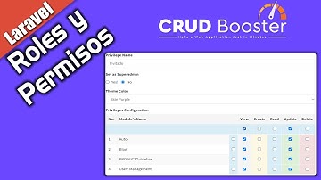 Roles y Permisos (Privilegios) con CRUDBooster - Laravel