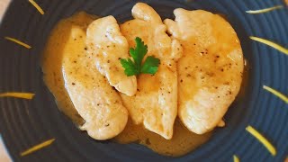 Scaloppine al limone, cremose come non le hai mai mangiate. lemon escalopes. frischer Zitronen Duft.