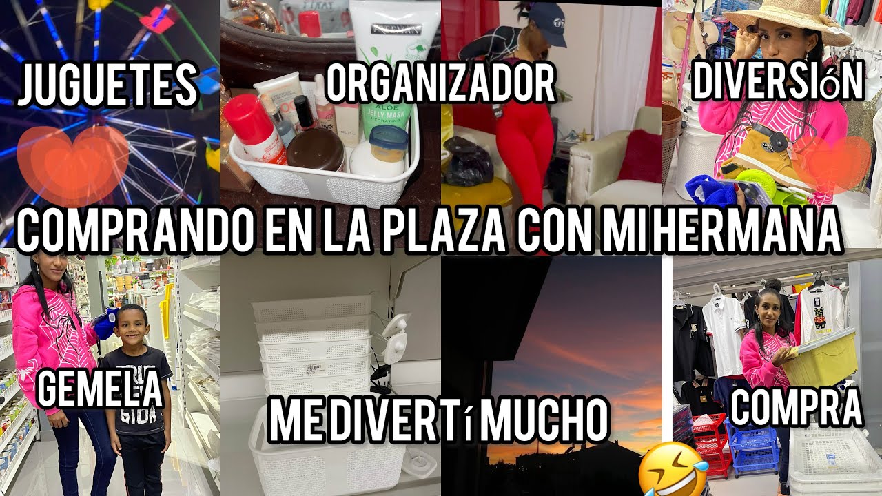 Comprando en la plaza con mi hermana gemela 💕 juguetes para mi sobrino💕