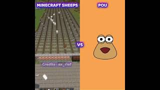 Minecraft Sheep Vs Pou Who Is Best ? 🤣😭🤞 #Shorts