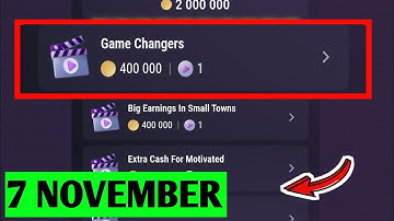 Game Changers | TapSwap Video Code | 7 November TapSwap Youtube Video Code | Game Changers