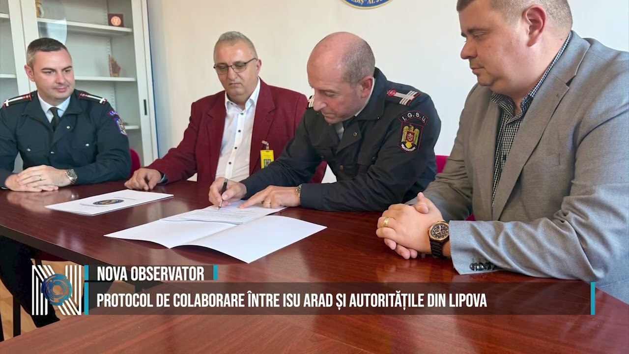 Protocol de colaborare între ISU Arad și autoritățile din Lipova 