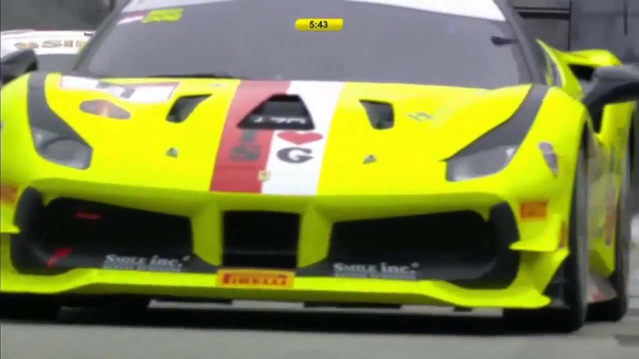 full race ka24de Ferrari Challenge Asia Pacific 2017. Race 1 Marina Bay Street Circuit. Full Race