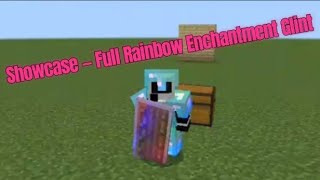 Full Rainbow Enchantment Glint 🌈 | Colorful Weapons & Armor! | Minecraft PE Showcase