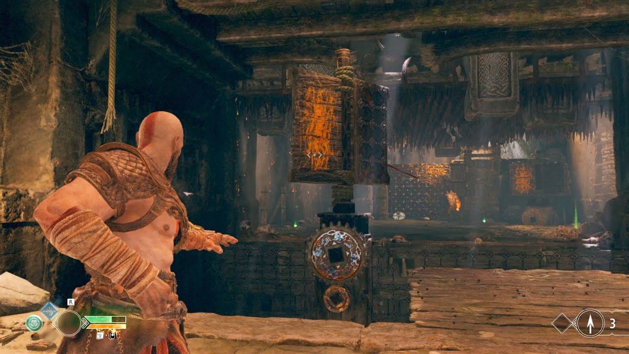 SOLVE Spike Puzzle - How To Get Past the Roof with Many Spikes - God of War 4 (2018)