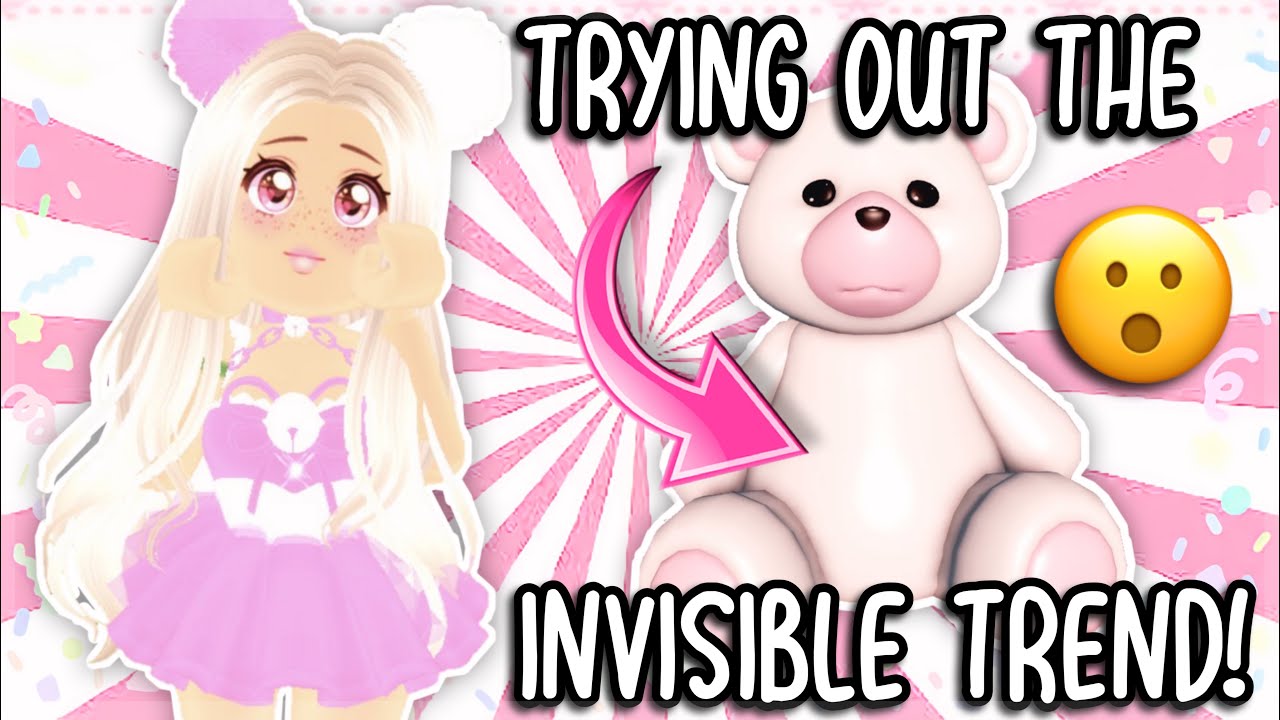 Trying OUT the INVISIBLE teddy BEAR TREND in ROYALE HIGH! 😮 *IT WORKED