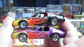 2 Hot Bird Pontiac Firebirds with Flames 2007 Hot Wheels Toy Car Unboxing and Review screenshot 5