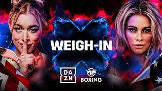 MISFITS X DAZN X SERIES 015: ELLE BROOKE VS. PAIGE VANZANT WEIGH IN LIVESTREAM