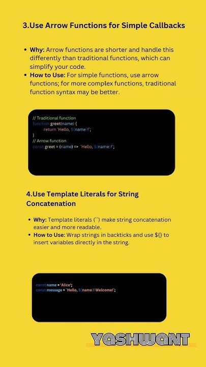 Arrow Functions & Callbacks with Template Literals for String ...