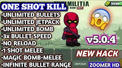 DA2 Mini Militia v5.0.4 One Shot Kill Mod Apk Download | Unlimited Ammo, Unlimited Nitro, Bombs,