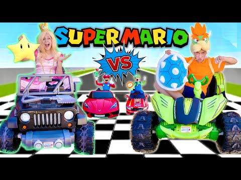 Mario Princess Peach Bowser And Luigi - Go Kart Race!