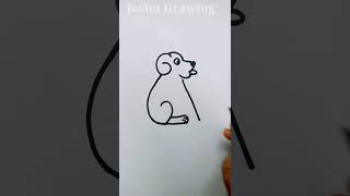 12346 = Dog 🐶 #shorts #jasimdrawing