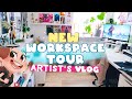 ARTIST's VLOG ✨ New Workspace Tour, DTIYS & packing