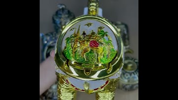 Gạt tàn thuốc phong cách hoàng gia hình voi tròn kéo đẩy nắp dễ dàng GTT27  | Quang Duy Plasma