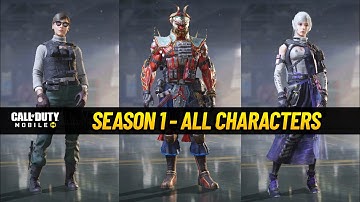 Season 1 - 2023 All Characters - Battle Pass, Paid & Free in CODM