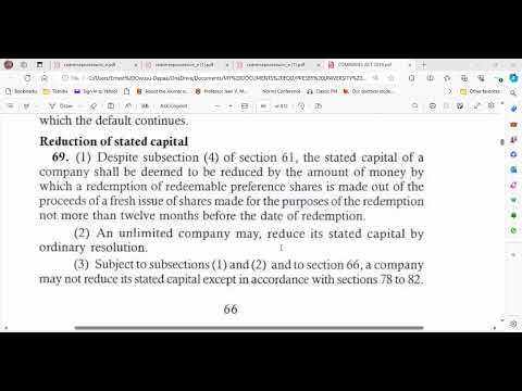 COMPANY LAW IN GHANA: Corporate Finance- Shares Part5- Sections 69, 78, and 82 of Companies Act 2019