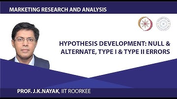 Lecture 17- Hypothesis Development: Null & Alternate, Type I & Type II Errors