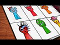 Drawing INCREDIBOX SPRUNKI (SKY,Raddy,Oren,Brud,Sun) Phase 1 VS Phase 2 VS Phase 3 VS Phase 4